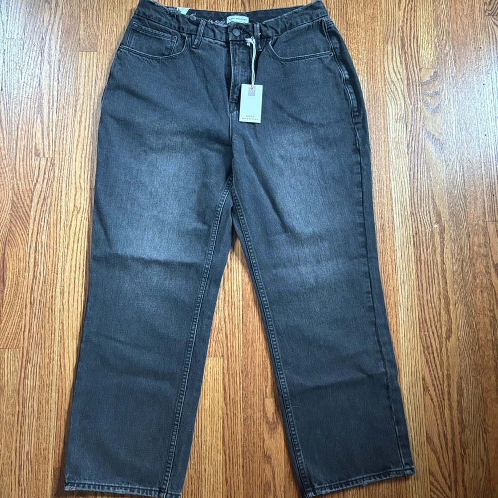 Good American Dark Gray Denim Jeans Size 14 NWT